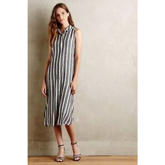 Anthropologie Dresses & Skirts - Anthropologie Striped Tunic Summer Shirt Dress 0